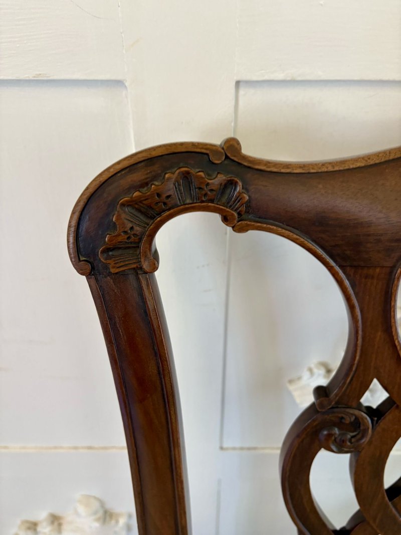 Set of 8 Antique Edwardian Quality Mahogany Dining Chairs - Image 18